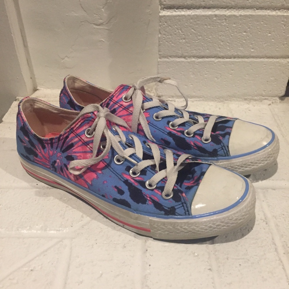 Converse Tie Dye Swirl Pattern Spiral Retro Unique